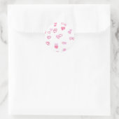 Sticker Rond Coeurs (Sac)