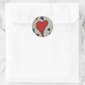 Sticker Rond Coeurs (Sac)