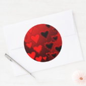 Sticker Rond Coeurs (Enveloppe)