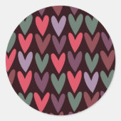 Sticker Rond Coeurs 6 (Devant)