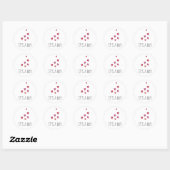 Sticker Rond Cœurs aquarelle | C'est un garçon Baby Shower Roug (Feuille)
