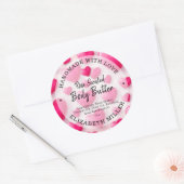 Sticker Rond Coeurs artisanaux avec amour (Enveloppe)