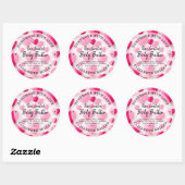 Sticker Rond Coeurs artisanaux avec amour (Feuille)