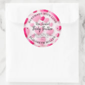 Sticker Rond Coeurs artisanaux avec amour (Sac)