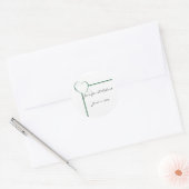 Sticker Rond Coeurs bordés en vert émeraude (Enveloppe)