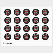 Sticker Rond Cœurs brisés et pets explosifs Saint-Valentin drôl (Feuille)