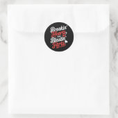 Sticker Rond Cœurs brisés et pets explosifs Saint-Valentin drôl (Sac)