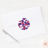 STICKER ROND COEURS D'AMOUR (Enveloppe)