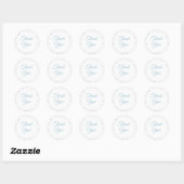 Sticker Rond Cœurs d'amour Confetti Merci (Feuille)