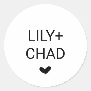 Sticker Rond Coeurs d'amour Mariage Enveloppe sceaux