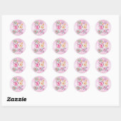 Sticker Rond Coeurs de bonbons Valentines Jour Coeurs de conver (Feuille)