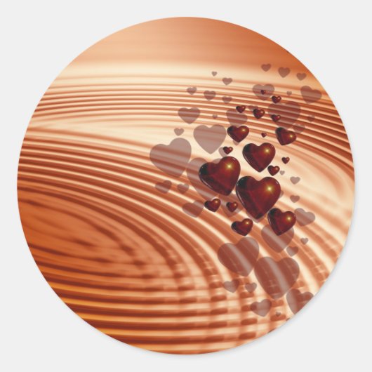 Sticker rond Coeurs de chocolat (Devant)