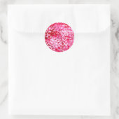 Sticker Rond Cœurs de confettis roses (Sac)