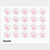 Sticker Rond Coeurs de conversation 1er anniversaire (Feuille)