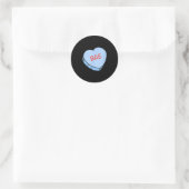 Sticker Rond Cœurs de conversation «bae» pour la Saint-Valentin (Sac)