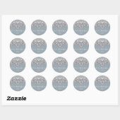 Sticker Rond Cœurs de dentelle blanche Charme romantique Fête d (Feuille)