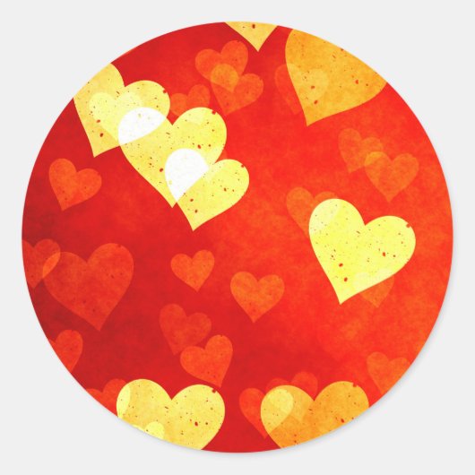 Sticker Rond Coeurs de grogne (Devant)