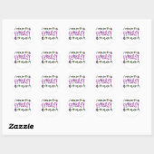 Sticker Rond Coeurs de gymnaste (Feuille)