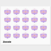 Sticker Rond Cœurs de la Saint-Valentin (Feuille)