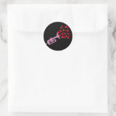 Sticker Rond Coeurs de trompette (Sac)