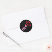 Sticker Rond Coeurs de trompette (Enveloppe)