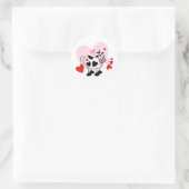 Sticker Rond Coeurs de vache (Sac)