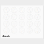 Sticker Rond Coeurs et amour (Feuille)