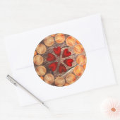 Sticker Rond Cœurs et cercles en kaléidoscope  (Enveloppe)