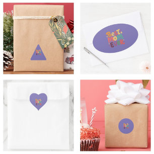 Sticker Rond Coeurs et étoiles Meilleure maman jamais