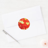 Sticker Rond Coeurs et fleurs (Enveloppe)