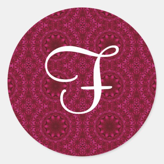 Sticker Rond Coeurs et fleurs Abstraits (Devant)