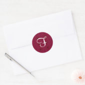 Sticker Rond Coeurs et fleurs Abstraits (Enveloppe)