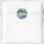 Sticker Rond COEURS ET HYDRANGEAS ~ Scellants/Stickers Envelopp (Sac)