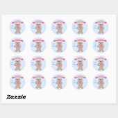Sticker Rond Cœurs et Nounours à Moi (Feuille)