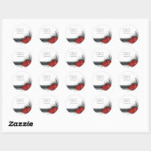 Sticker Rond Cœurs et Volutes (Feuille)