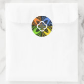 Sticker Rond Coeurs Iridescente Polka sans soudure Point Art Ab (Sac)
