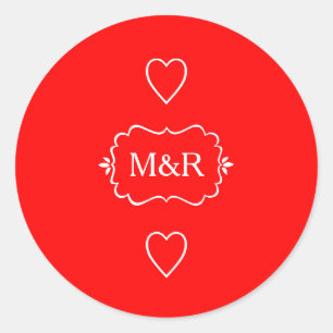 Sticker Rond Cœurs Mariage Saint Valentin Respirateurs Épargne