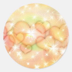Sticker Rond Cœurs Mignons