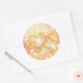 Sticker Rond Cœurs Mignons (Enveloppe)