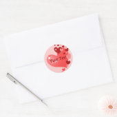 Sticker Rond Coeurs personnalisables (Enveloppe)