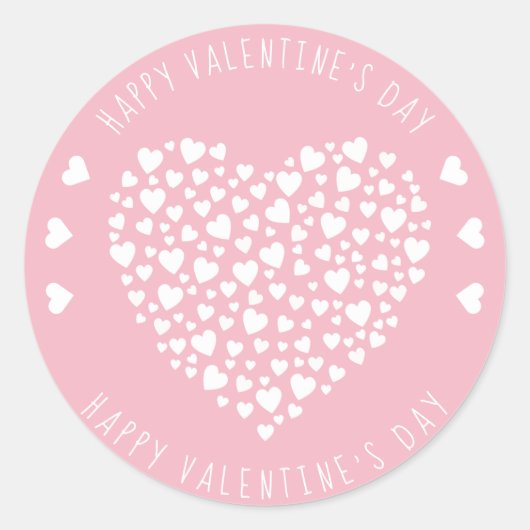Sticker Rond Coeurs pleins de coeur Saint-Valentin (Devant)