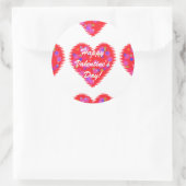 Sticker Rond Coeurs rétro Valentine (Sac)