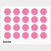 Sticker Rond Coeurs rose et argent (Feuille)