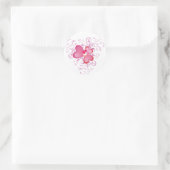 Sticker Rond Coeurs roses (Sac)