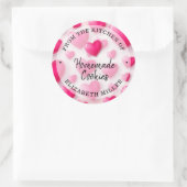 Sticker Rond Coeurs roses de la cuisine du produit (Sac)