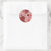 Sticker Rond Coeurs rouge et rose (Sac)