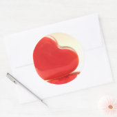 Sticker Rond Coeurs rouges (Enveloppe)