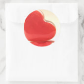 Sticker Rond Coeurs rouges (Sac)