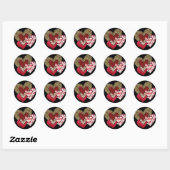 Sticker Rond Cœurs sauvages multiples (Feuille)