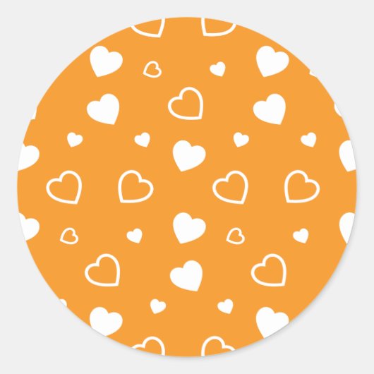 Sticker Rond Coeurs stylisés motif 8 (Devant)